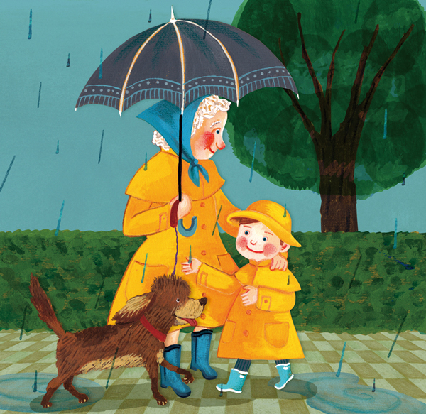 雨の日のおさんぽ